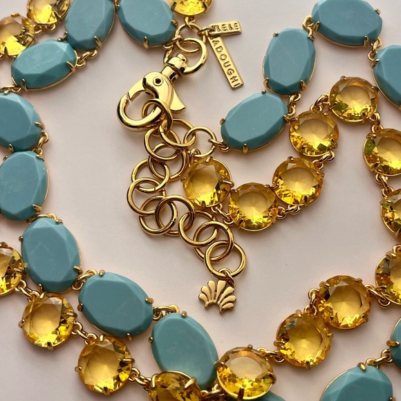 LELE SADOUGHI Candy Crystal Double Row Necklace in Turquoise Sunshine - Picture 4 of 6